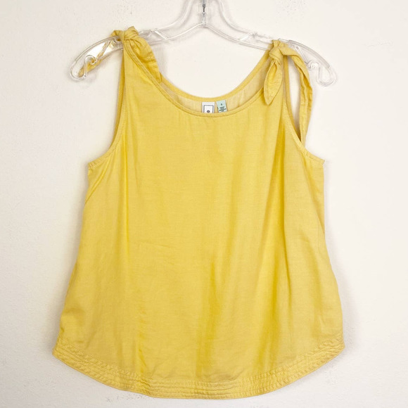 Susina Yellow Tie Knot Tank Top Small - Picture 1 of 4